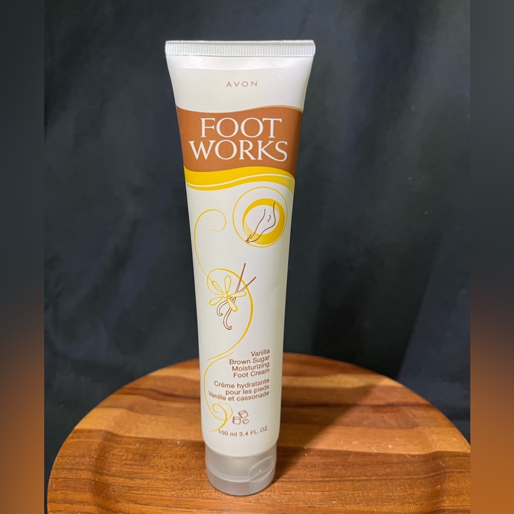 Retired Discontinued AVON Foot Works Vanilla Brown Sugar Moisturizing Foot Cream